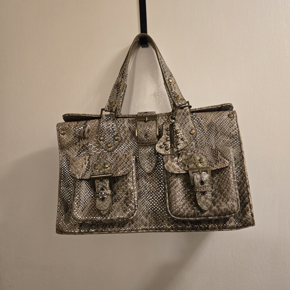 Women' Elegant Snakeskin Pattern Handbag